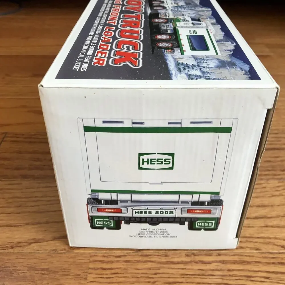 Hess Toy Truck 2008 Semi Trailer Front Loader Construction Set Lights NWT